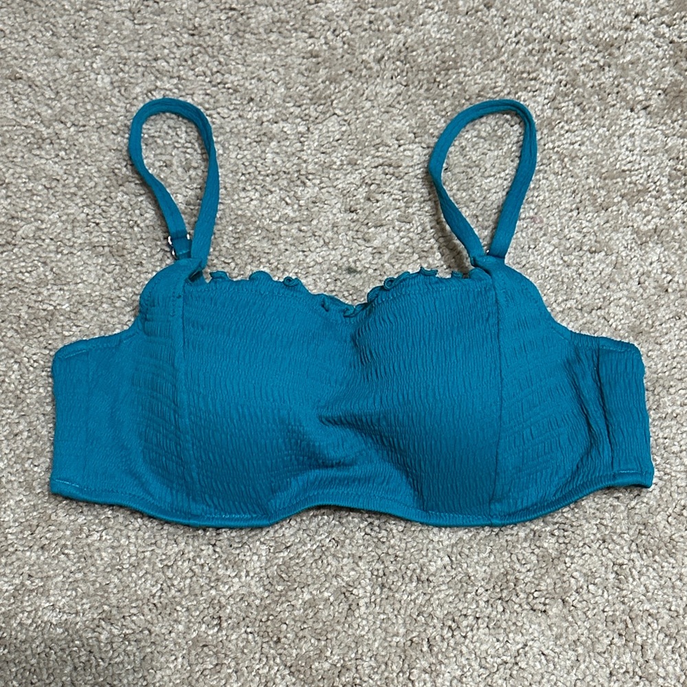 Shade & Shore Teal Pushup Bikini Top